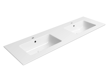 PURA 142X46 - Double inset ceramic washbasin by GSI ceramica - view 2